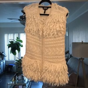 BCBG Alton Wool Alpaca Shag Vest